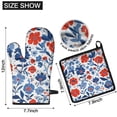 thumbnail image 6 of Pioneer Flower Kitchen Oven Mitt and Pot Holder Sets 2 Pcs for Baking, Cooking and Grilling, Heat Resistant Up To 392 °F, 6 of 7