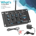 thumbnail image 2 of Controlador de mezcla de sonido para DJ Pyle PMX8BU Bluetooth de 3 canales, 2 of 7