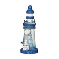thumbnail image 1 of Abbracc Modèle de Phare Nautique en Bois Bleu, 1 of 6