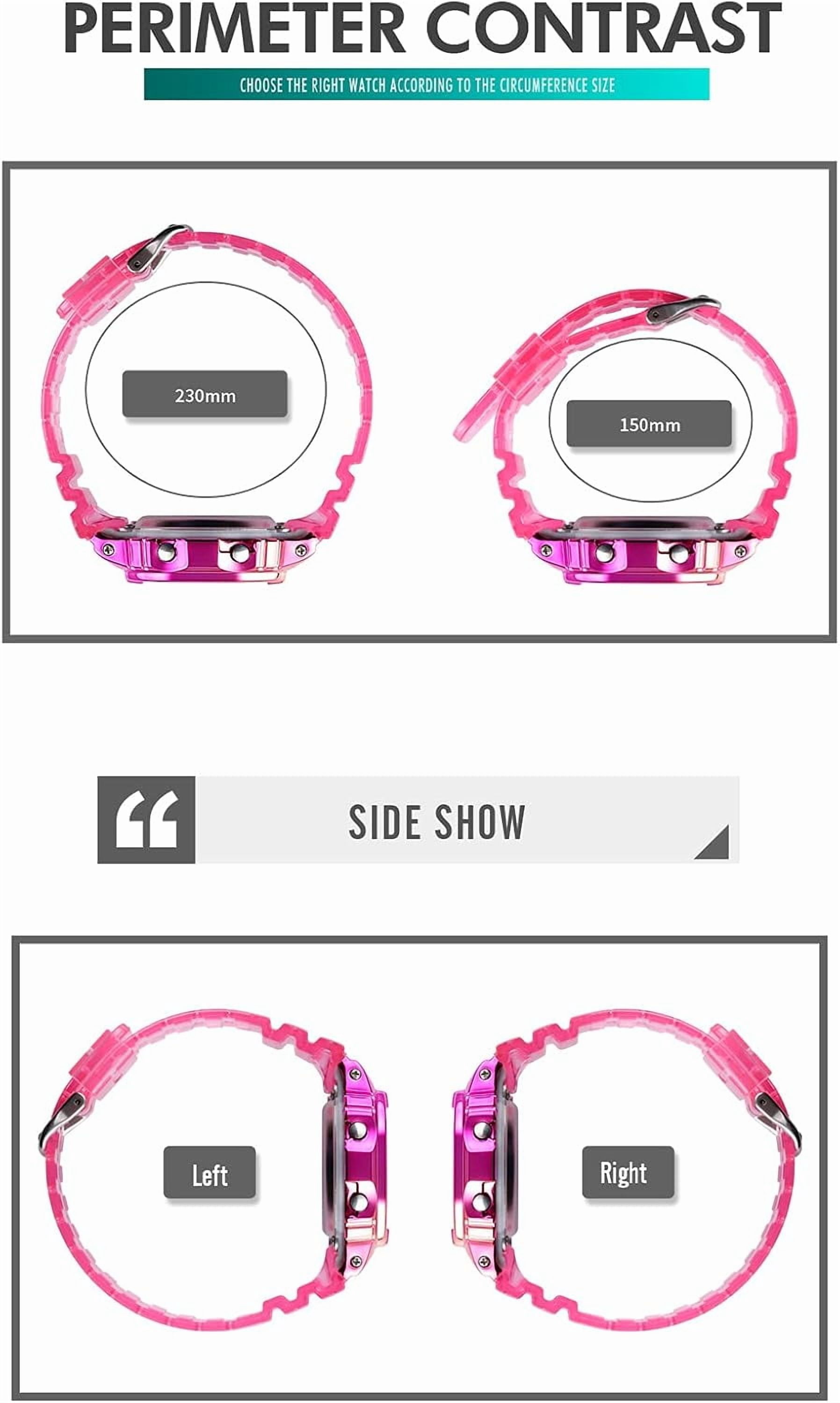 Watches Women Sport Digital Multi-Function Watch for Men Transparent Colorful Strap LED Waterproof Wristwatch with PU Band