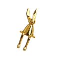 thumbnail image 2 of pitrice Sitting Rabbit Ornament Bunny Figurine for Bookshelf Living Room Bedroom Golden M, 2 of 9