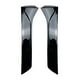 thumbnail image 1 of 2 piezas de la cubierta del alerón de la ventana del coche embellecedor de la decoración exterior, borde lateral del ala de la trasera brillante Macarena Spoiler lateral de la ventana trasera, 1 of 8