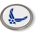 thumbnail image 3 of BestLicensePlateFrames - U.S. AIR Force Symbol 3D Domed CAR Emblem Badge Sticker Semi-Flexible Aluminum Bezel - Official USAF and USSF Licensed Product, 3 of 6