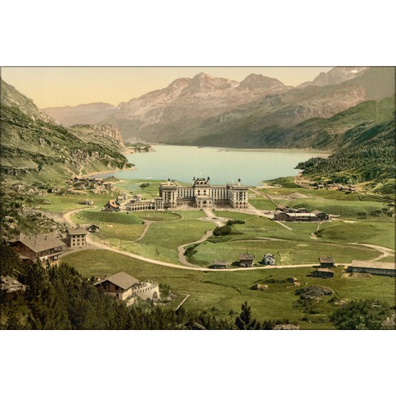 24"x36" Gallery Poster, Upper Engadine, Maloja, Grisons, Switzerland c1895