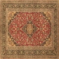 thumbnail image 1 of Ahgly Company Indoor Square Persian Brown Traditional Area Rugs, 4' Square, 1 of 4