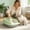 Green, variant on Semi Enclosed Kitten Litter Box with Litter Scoop Splash Proof Plastic Cat Toilet Pan Pet Supplies,Green