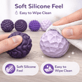 thumbnail image 2 of Kywib 12PCS Magnetic Fidget Balls with Storage Case, Quiet Textured Silicone Desk Fidgets for Adults, Purple, 2 of 7