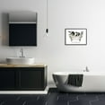 thumbnail image 2 of Stupell Industries Moo-ve Over Bath Time Cow Farmhouse Bathroom Sign Graphic Art Black Framed Art Print Wall Art, Design by Cindy Jacobs, 2 of 5