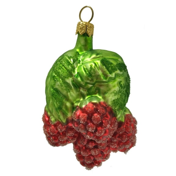 Cluster of Raspberries Polish Glass Christmas Tree Ornament Raspberry Fruit Food
