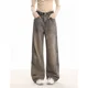 thumbnail image 1 of Pantalones vaqueros rectos estilo hip hop de cintura alta estilo retro americano para mujer, otoño 2023, estilo informal, estilo urbano grunge Y2K, 1 of 6