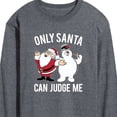 thumbnail image 3 of Frosty The Snowman - Christmas - Only Santa Can Judge Me - Men's Long Sleeve T-Shirt, 3 of 5