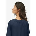 thumbnail image 2 of Ellos Women's V-Neck Tie-Front Blouse Shirt, 2 of 6