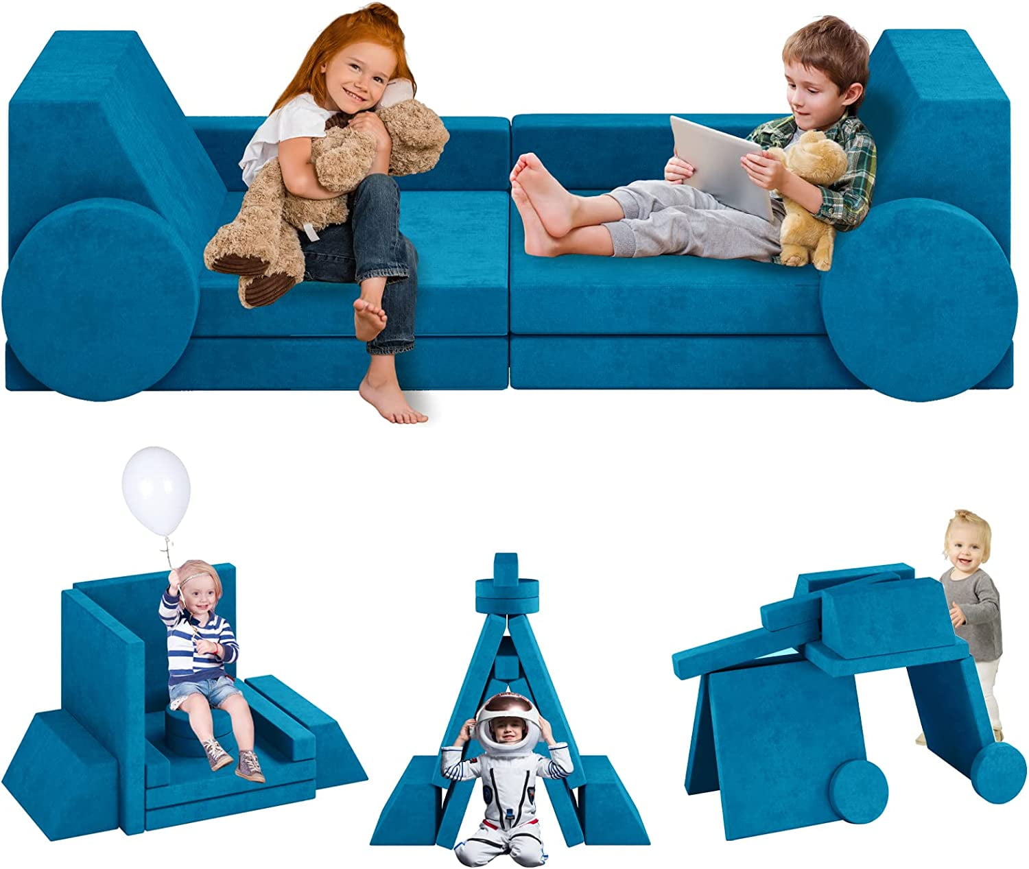 Kids Couch, Linor 10 Pcs Toddler Couch, Baby Kids Sofa Couch for