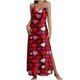 thumbnail image 3 of TaTaai Women‘s Valentine Nightgown, V-Neck Sleeveless Slit Slip Dress, Floral Printed Satin Loungewear, Summer Sleepwear Pajama Dress Gift, 3 of 8