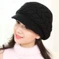 thumbnail image 1 of Teissuly Bonnets Chapeaux et Beley d'Hiver Épais Chaud Tricoté avec Capuche, 1 of 4