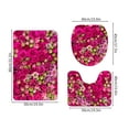 thumbnail image 3 of Boovnll Bathroom Rugs Set of 3, Super Soft & Absorbent Solid Color Plush Toilet Mat, Bath Mat Non-Slip Backing Quickly Drying for Bathroom, Kitchen, Pool, Bath Mats for Bathroom, 3 of 8