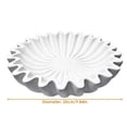 thumbnail image 2 of Fluted Ruffle Decorative Bowl Resin Scallop Fruit Bowl Key Bowl for Entryway Table Bowl for Coffee Dining Console Table, 2 of 5