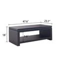 thumbnail image 5 of GDF Studio 47.6" Rectangular Coffee Table with Open Storage Shelf, Black Finish, 5 of 8