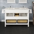 thumbnail image 7 of EVIVA Britney 48 Inch Double Sink Transitional White Bathroom Vanity with White Carrara Quartz Countertop, 7 of 7