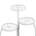 thumbnail image 6 of DecMode 21" x 15" x 24" 3 Tier White Metal Floral Plantstand, 6 of 15