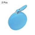 thumbnail image 3 of 2 Pack Round Retractable Measuring Tape 150cm/60-inch Soft Leather Case Tailors Tape Measure, Blue, 3 of 6