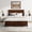 Walnut/46"/Drawers, variant on Mirightone King Bed Frame with 46" Tall Headboard, Farmhouse Solid Wood King Size Platform Bed with 2 Storage Drawers,LED Lights & USB Charging Station, Walnut