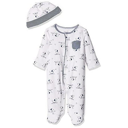 UPC: 0883953814999 | Little Me Baby Toile Footie with Hat Puppy 6 Months