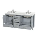 thumbnail image 2 of Wyndham Collection WCS141472DGYWQUS3MXX Sheffield 72" Free Standing Double Basin Vanity, 2 of 7