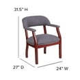 thumbnail image 6 of Flash Furniture Gray Fabric Luxurious Conference Chair with Accent Nail Trim, 6 of 12