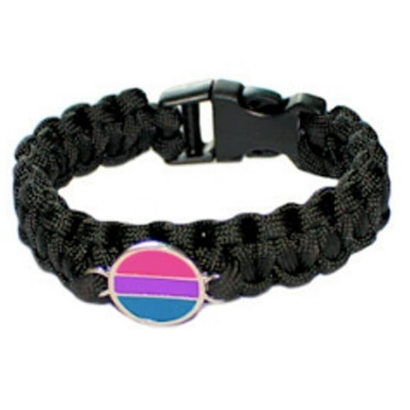 Pride Shack - Bisexual Pride Disc Snap Clasp Paracord Bracelet - Bi Pride
