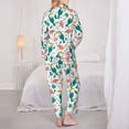 thumbnail image 3 of Pajama Sets for Women 2 Pcs, parrot flamingo Button Down Long Sleeve Sleepwear Lounge PJ Sets, 3 of 6