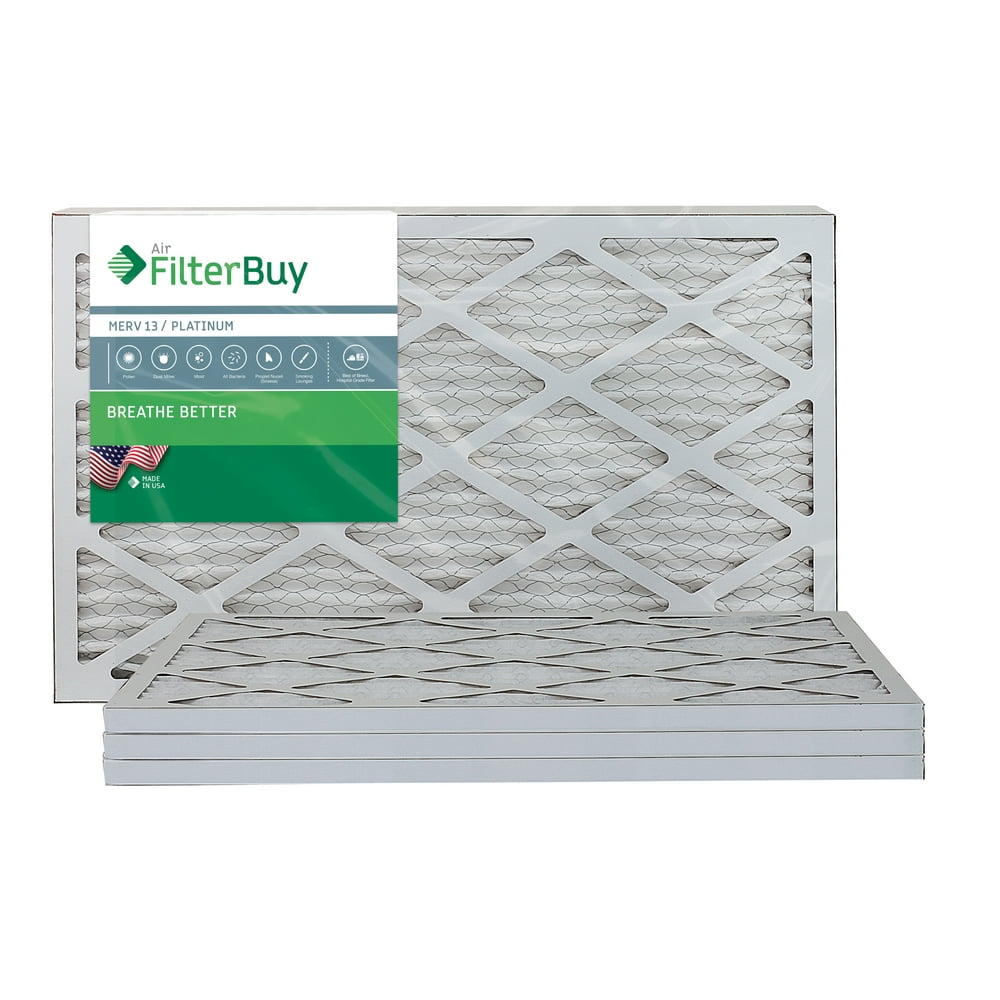 FilterBuy 14x24x1 MERV 13 Pleated AC Furnace Air Filter, (Pack of 4