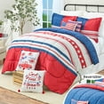 thumbnail image 2 of USA Stripe Comforter Set with 2 Shams King Queen, 2 of 7