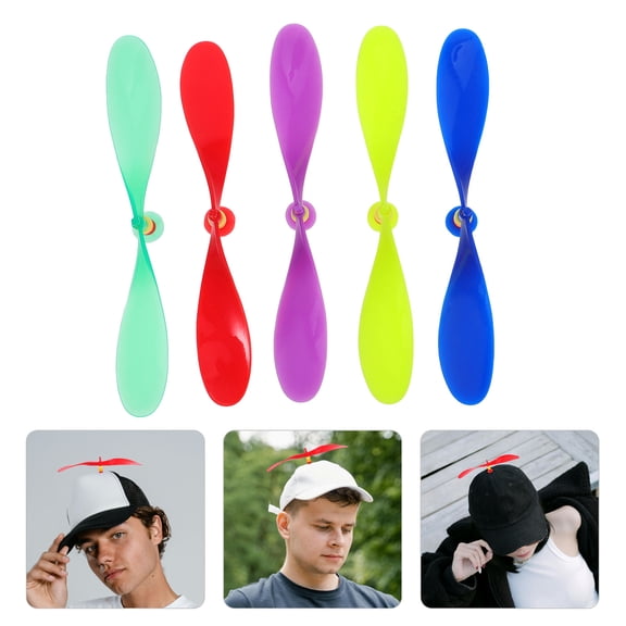 BESTYASH 5Pcs Assorted Color Baseball Cap Propeller Detachable Fun Hat Accessory for Outdoor Gatherings