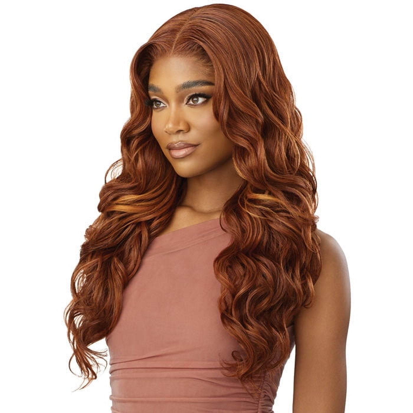 Outre 5x5 Lace Closure Wig 100% Human Hair Blend Glueless HD Lace Front Wig - HHB-GLAM CURLS 24"