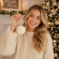 thumbnail image 6 of Christmas Tree Ornaments Set 38 Piece White Velvet Christmas Ornaments Gold Christmas Ornaments Mini Christmas Ball Ornaments Christmas Tree Decorations for Holiday Home Decor, 6 of 6