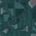 thumbnail image 1 of Ahgly Company Machine Washable Indoor Square Transitional Teal Green Area Rugs, 4' Square, 1 of 7