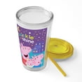 thumbnail image 5 of CafePress - Peppa Pig: Twinkle And Shine - 16 Ounce Classic Clear Insulated Double Wall Tumbler Cup with Lid Straw , Reusable, 5 of 5