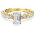 thumbnail image 2 of Gem Stone King 1.88 Cttw IGI Certified Lab Grown Diamond in 14K Two-Tone Gold  Engagement Ring for Women | Emerald Cut Center Diamond 1.00 Ct | D-E Color | VS1-VS2 Clarity, 2 of 6