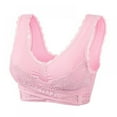 thumbnail image 2 of Women Padded Bra Vest Front Cross Side Buckle Gather Sports Bra Lace Breathable Yoga Shockproof Underwear Without Steel Ring, S/M/L/XL/2XL/3XL/4XL, 2 of 12