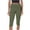 Army Green, variant on Capri Leggings for Women Fold over Gym Yoga Crop Pants Stretch Casual Slim Fit Athletic Exercise Summer Outfits