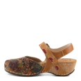 thumbnail image 2 of Spring Step L’Artiste Women's Koraline Mary Jane Flat Shoes – Hand Painted Floral Leather, Cushioned Microsuede Footbed, Adjustable Ankle Strap, 2″ Cork Wedge Heel, 2 of 8