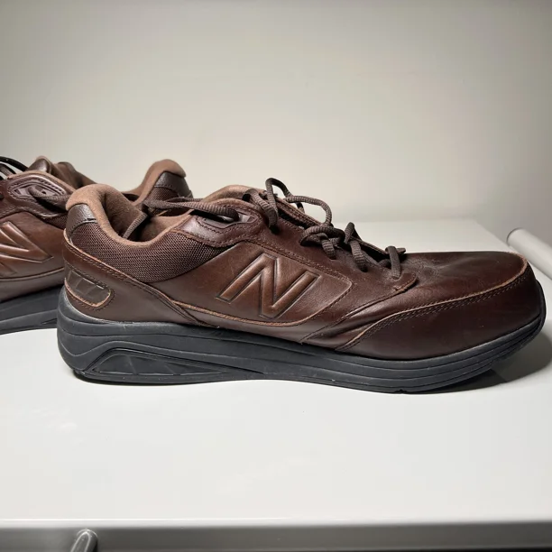 New Balance MW928V3 Brown Leather Low Top Walking Sneakers Shoes Men's Sz 13D