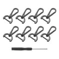 thumbnail image 1 of Uxcell 8Pcs Swivel Clasps, 0.78" Detachable Snap Hook with Screwdriver, Black, 1 of 7