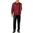 thumbnail image 2 of Chaqueta Varsity con lentejuelas INSPIRE CHIC para hombres, chaqueta bomber brillante y brillante de fiesta disco de los 70, 2XL roja, 2 of 4