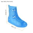 thumbnail image 2 of Unique Bargains Surchaussures Pliables Réutilisables en Silicone 32x22.5cm Imperméables, Bleu, 2 of 7