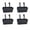 Black, variant on 4 Pcs Large Hanging Flower Pots for Railing Railing Planter Box for Any Balcony, Porch or Deck Countryside Style Window Planter Boxes Are Perfect to Herbs & Flowers for Garden(Light Blue)