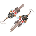 thumbnail image 4 of Pendientes Colgantes 2 Uds Pendientes Colgantes Redondos Retro con Borla Pendientes Redondos con Borla Pendientes Elegantes con Forma de Hoja de Imitación Pendientes Colgantes ANGGREK Otros, 4 of 8