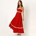 thumbnail image 3 of IDOPIP Summer Casual Dress for Women Elegant Spaghetti Straps Smocked Sundress, 3 of 7