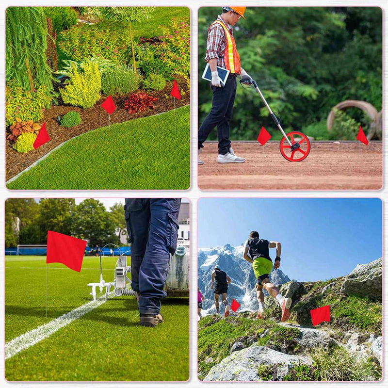 300Pack Marking Flags, Red Yard Flags 15x4x5Inch, Marker Flags, Lawn Flags Markers, Irrigation Flags, Landscape Flags